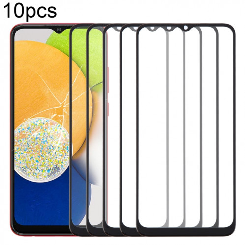 Lentille extérieure en verre pour écran avant, 10 pièces, pour Samsung Galaxy A03 SM-A035F, avec adhésif OCA optiquement transparent SH49231438-07
