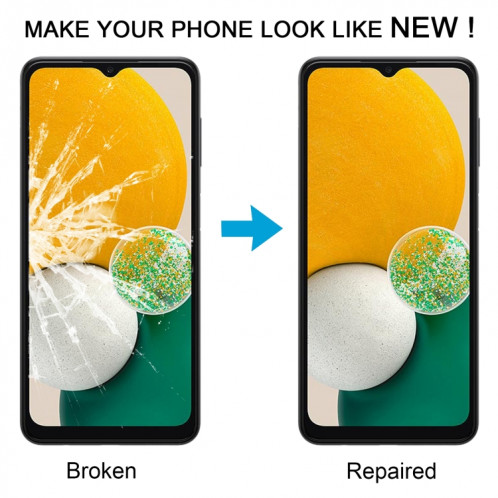Lentille extérieure en verre pour écran avant, pour Samsung Galaxy A13 5G SM-A136B, 10 pièces, avec adhésif OCA optiquement transparent SH49241527-07