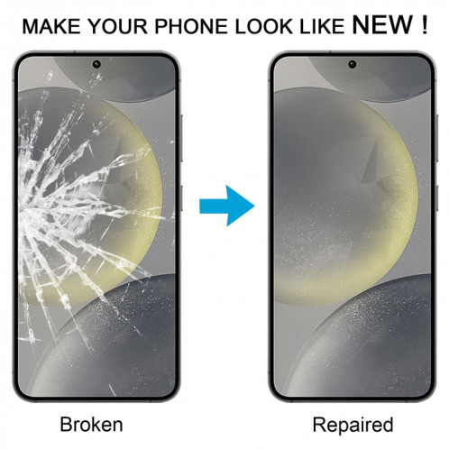 Lentille extérieure en verre pour écran avant, pour Samsung Galaxy S24 SM-S921B, 10 pièces, avec adhésif OCA optiquement transparent SH4928593-07