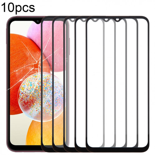 Lentille extérieure en verre pour écran avant, pour Samsung Galaxy A14 4G SM-A14F, 10 pièces, avec adhésif OCA optiquement transparent SH49341481-07