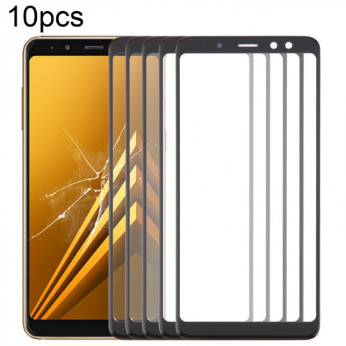 Pour Samsung Galaxy A8 2018 SM-A530F 10 pièces lentille extérieure en verre d'écran avant avec adhésif optiquement clair OCA SH4936944-07