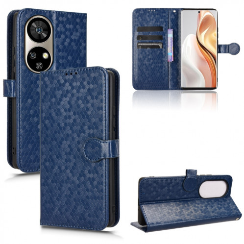 Pour Ulefone Note 17 Pro Étui de téléphone en cuir à texture de points en nid d'abeille (bleu) SH601C806-06