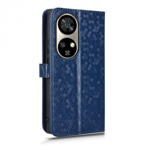 Pour Ulefone Note 17 Pro Étui de téléphone en cuir à texture de points en nid d'abeille (bleu) SH601C806-06