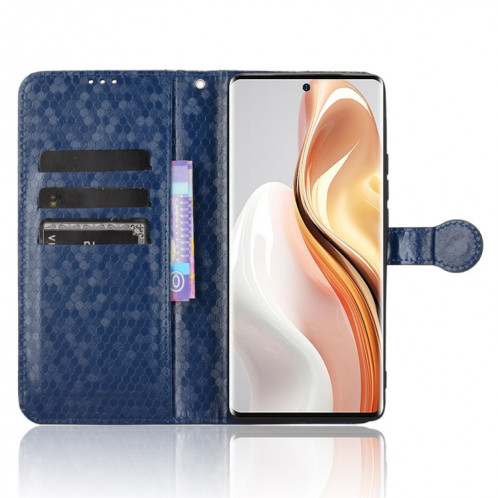 Pour Ulefone Note 17 Pro Étui de téléphone en cuir à texture de points en nid d'abeille (bleu) SH601C806-06