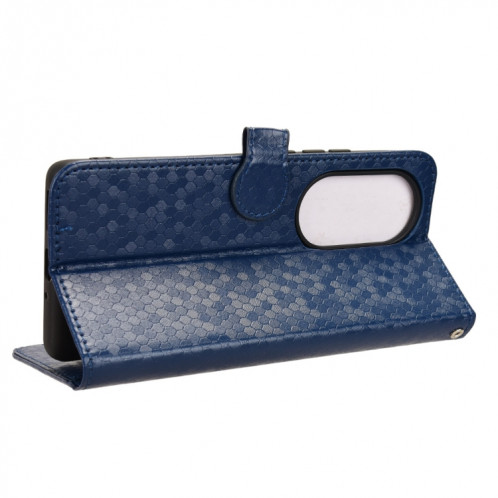 Pour Ulefone Note 17 Pro Étui de téléphone en cuir à texture de points en nid d'abeille (bleu) SH601C806-06