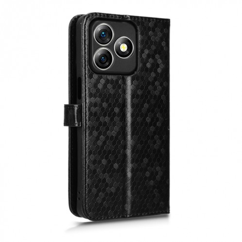 Pour Ulefone Note 18 Ultra Honeycomb Dot Texture Étui de téléphone en cuir (Noir) SH602A813-06