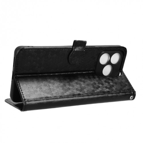 Pour Ulefone Note 18 Ultra Honeycomb Dot Texture Étui de téléphone en cuir (Noir) SH602A813-06