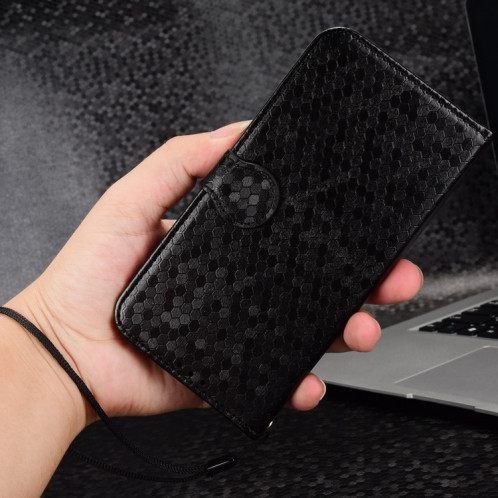 Pour Ulefone Note 18 Ultra Honeycomb Dot Texture Étui de téléphone en cuir (Noir) SH602A813-06