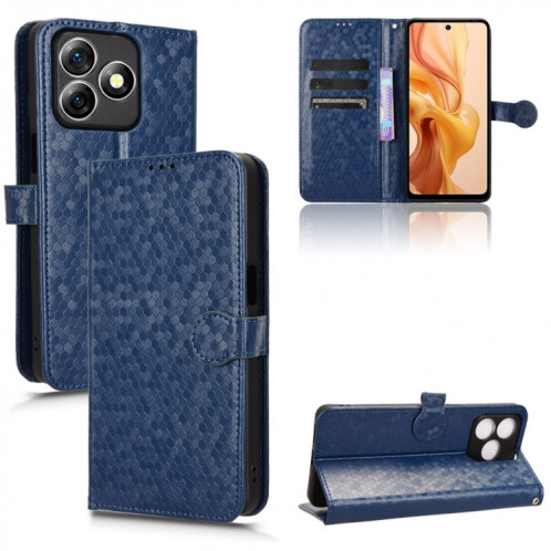 Pour Ulefone Note 18 Ultra Honeycomb Dot Texture Étui de téléphone en cuir (Bleu) SH602C251-06
