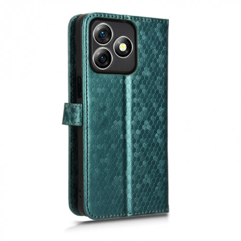 Pour Ulefone Note 18 Ultra Honeycomb Dot Texture Étui de téléphone en cuir (Vert) SH602D1619-06