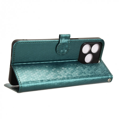 Pour Ulefone Note 18 Ultra Honeycomb Dot Texture Étui de téléphone en cuir (Vert) SH602D1619-06