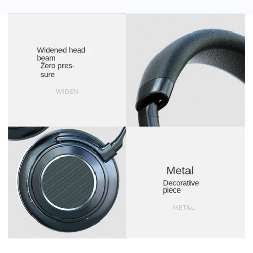 Écouteur de jeu Bluetooth sans fil monté sur la tête à réduction de bruit active VJ364 ANC (marron argenté) SH001B1345-09