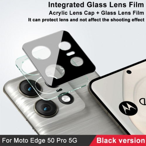 Pour Motorola Edge 50 Pro imak Film de lentille en verre intégré haute définition Version noire SI0401554-08