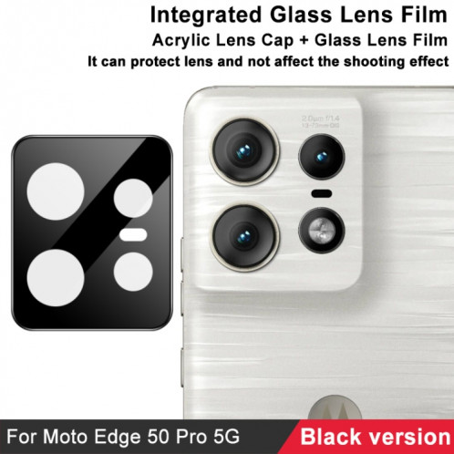 Pour Motorola Edge 50 Pro imak Film de lentille en verre intégré haute définition Version noire SI0401554-08