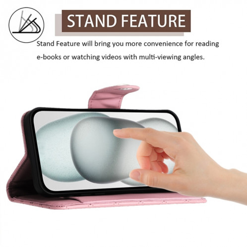 Pour Ulefone Note 18 Ultra Rhombic Texture Flip Leather Phone Case avec lanière (Rose) SH402F1737-07