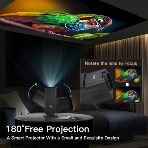 Y6S 4K Android 12.0 Portable Home HD Mini WiFi Projecteur () SH701B1431-013