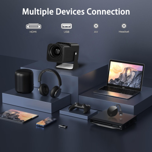 Y6S 4K Android 12.0 Portable Home HD Mini WiFi Projecteur () SH701B1431-013
