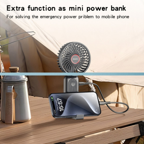 Yesido YF10 Ventilateur de charge USB portatif silencieux et pliable (noir) SY701A588-013