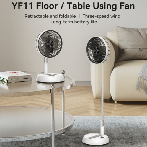 Ventilateur de sol télescopique pliable Yesido YF11 (blanc) SY001A1527-012