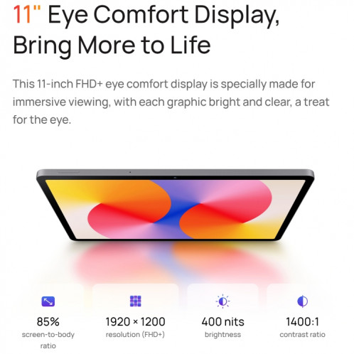 Tablette PC WiFi HUAWEI MatePad SE 2024, 8 Go + 128 Go, 11 pouces HarmonyOS 4.2 Qualcomm Snapdragon 685 Octa Core (gris nébuleuse) SH701B896-015