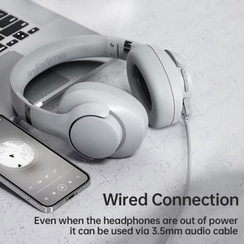Casque sans fil Bluetooth 5.3 à réduction de bruit BT048 ANC (bleu clair) SH401D1926-09
