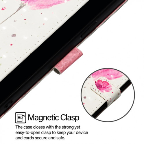 Pour Ulefone Note 14 Étui de téléphone en cuir à rabat horizontal avec peinture 3D (Fleur) SH801E619-06