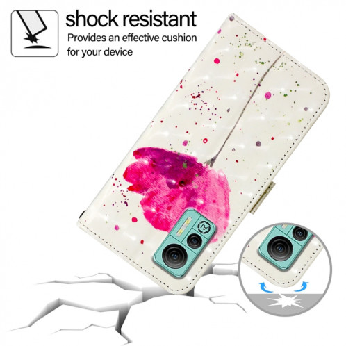 Pour Ulefone Note 14 Étui de téléphone en cuir à rabat horizontal avec peinture 3D (Fleur) SH801E619-06