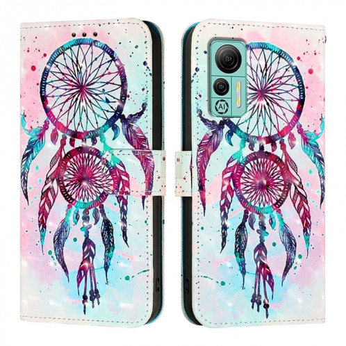 Pour Ulefone Note 14 Étui de téléphone en cuir à rabat horizontal avec peinture 3D (carillons éoliens en forme de goutte de couleur) SH801F267-06
