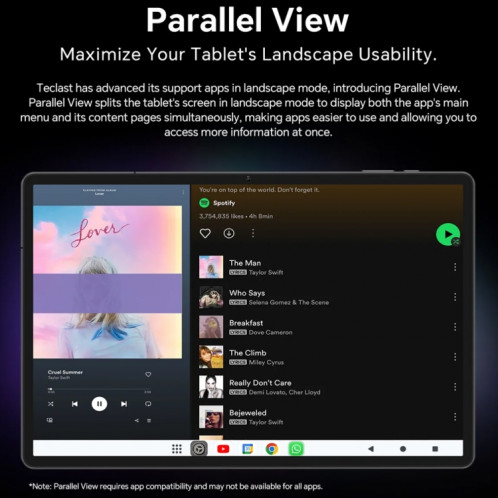 Tablette PC Teclast T65 Max 13 pouces, 8 Go + 256 Go, Android 14 MediaTek Helio G99 Octa Core, 4G LTE double SIM ST7201802-030
