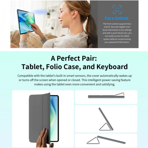 Teclast P50 Tablette PC 11 pouces, 6 Go + 128 Go, Android 14 Unisoc T606 Octa Core, 4G LTE Dual SIM (bleu glacier) ST601A230-024