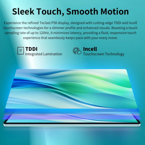 Teclast P50 Tablette PC 11 pouces, 6 Go + 128 Go, Android 14 Unisoc T606 Octa Core, 4G LTE Dual SIM (bleu glacier) ST601A230-024