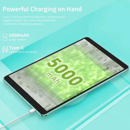 Teclast P85T Tablette PC 8 pouces WiFi6, 4 Go + 64 Go, Android 14 Allwinner A523 Octa Core (vert menthe) ST401A606-020