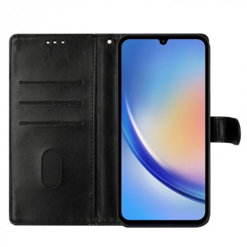 Pour Ulefone Note 14 Étui de téléphone en cuir gaufré avec fleur d'amour papillon (noir) SH301B187-06