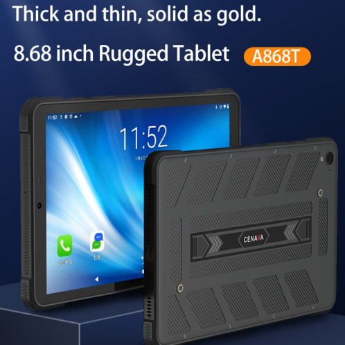 Tablette PC robuste CENAVA A868T IP68, 6 Go + 128 Go, 8,68 pouces Android 13 MT8788 Octa Core, réseau 4G () SC801B1402-09
