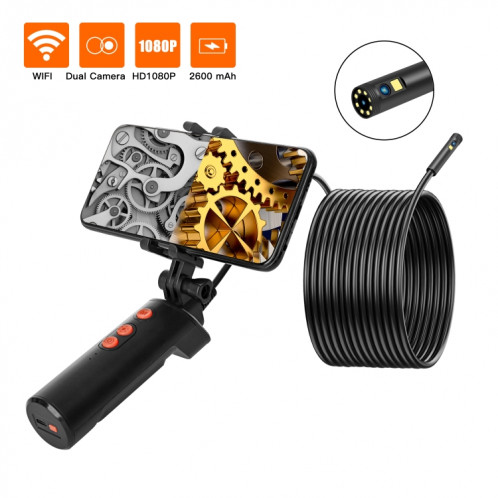 Endoscope numérique WiFi étanche à double caméra F280 1080P IP68, longueur: 5 m de câble dur (noir) SH902A1654-011