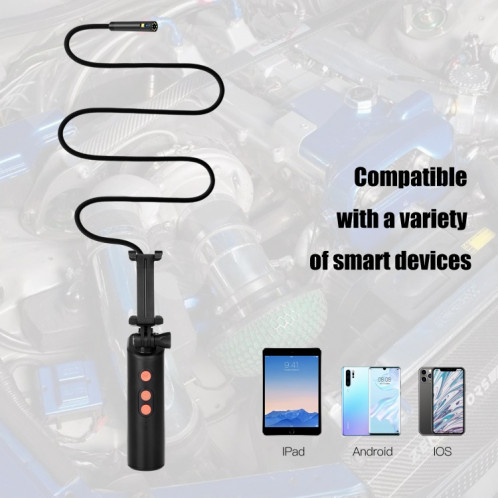 Endoscope numérique WiFi à double caméra étanche F280 1080P IP68, longueur: tube serpent 1m (noir) SH301A1371-011