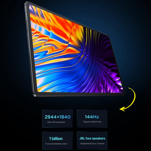 Tablette WiFi Lenovo Xiaoxin Pad Pro 12,7 pouces 2025, 8 Go + 256 Go, ZUI 16, MediaTek Dimensity 8300 Octa Core, prise en charge de l'identification des empreintes digitales et du visage (gris foncé) SL102A1178-016