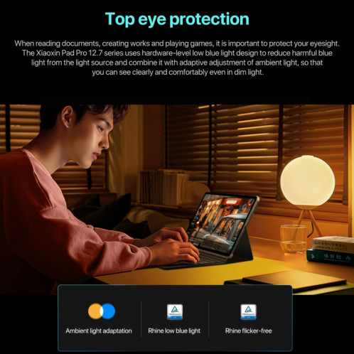 Tablette WiFi Lenovo Xiaoxin Pad Pro 12,7 pouces 2025, 8 Go + 256 Go, ZUI 16, MediaTek Dimensity 8300 Octa Core, prise en charge de l'identification des empreintes digitales et du visage (gris foncé) SL102A1178-016
