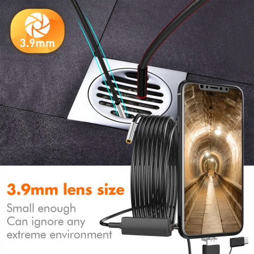 inskam107 3,9 mm 3 en 1 caméra d'inspection d'endoscope numérique industriel étanche HD, longueur: câble dur de 3,5 m SH8602164-07