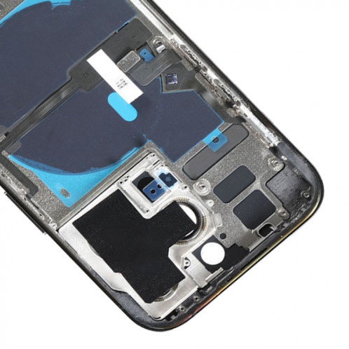 For iPhone 14 Pro Battery Back Cover with Power + Volume Flex Cable + Wireless Charging Module, Version:CE EU Version(Black) SH402A1545-08