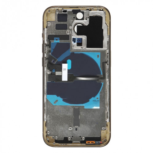 For iPhone 14 Pro Battery Back Cover with Power + Volume Flex Cable + Wireless Charging Module, Version:CE EU Version(Gold) SH402B1399-08