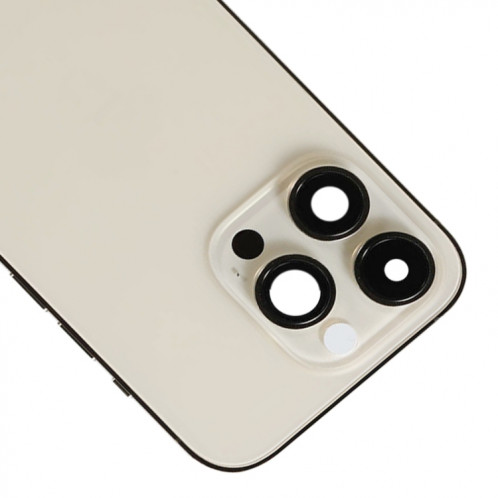 For iPhone 14 Pro Battery Back Cover with Power + Volume Flex Cable + Wireless Charging Module, Version:CE EU Version(Gold) SH402B1399-08
