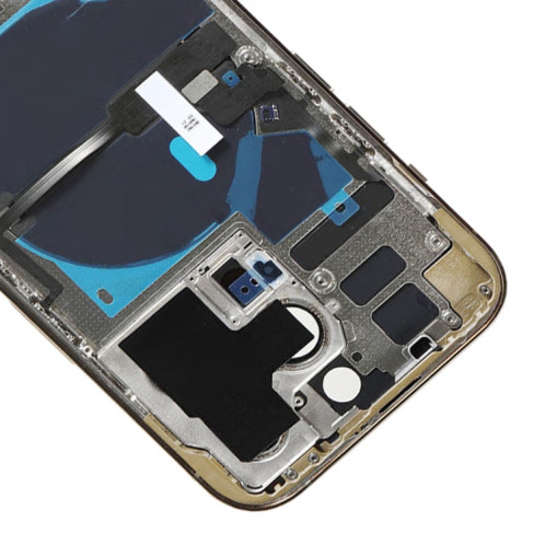 For iPhone 14 Pro Battery Back Cover with Power + Volume Flex Cable + Wireless Charging Module, Version:CE EU Version(Gold) SH402B1399-08
