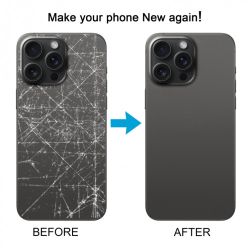 For iPhone 14 Pro Battery Back Cover with Power + Volume Flex Cable + Wireless Charging Module, Version:CE EU Version(Black) SH402A1545-08