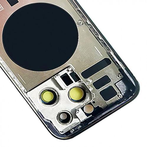 Pour iPhone 14 Pro Cache arrière de batterie avec touches latérales et plateau de carte, Version : Version américaine (noir) SH801A1554-08