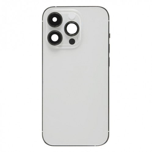 Pour iPhone 14 Pro Cache arrière de batterie avec touches latérales et plateau de carte, Version : Version CE UE (argent) SH803D53-08