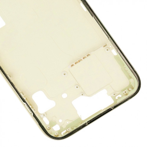 Pour iPhone 15 Cadre central Plaque de lunette avec touches latérales + plateau de carte, Version : Version chinoise (jaune) SH102B634-07