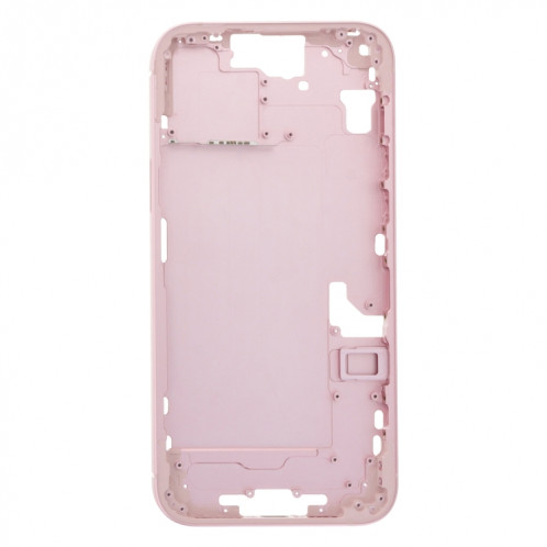 Pour iPhone 15 Plus Cadre central Plaque de lunette avec touches latérales + plateau de carte, Version : Version CE UE (Rose) SH301B669-03