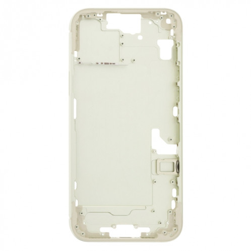 Pour iPhone 15 Plus Cadre central Plaque de cadre avec touches latérales + plateau de carte, Version : CE Version UE (jaune) SH301E1237-03