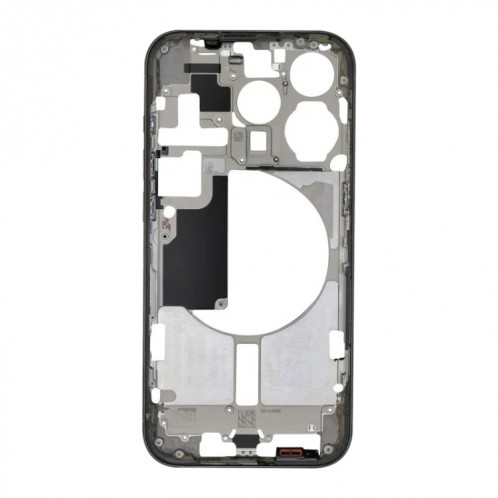 Pour iPhone 15 Pro Cadre central Plaque de lunette avec touches latérales + plateau de carte, Version : Version américaine (noir) SH602A1796-07